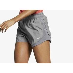 Nike Tempo Dri-Fit Shorts Size 1X Gray Elastic Waist Brief Lined Running